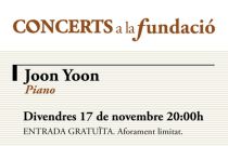 El pianista coreano Joon Yoon protagoniza la próxima actuación de Concerts a la Fundació