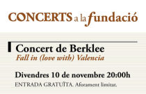 Alumnos de Berklee ofrecen un concierto el próximo 10 de noviembre dentro del ciclo Concerts a la Fundació