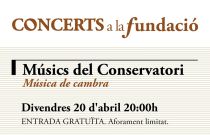 Concerts a la Fundació: alumnes de l’aula Música de Cambra