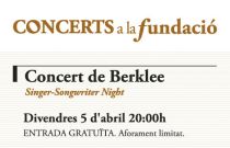 Concerts a la Fundació: Singer Songwriter Night