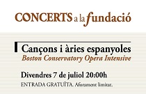 Fundació Bancaixa clausura Concerts a la Fundació amb un concert de cançons i àries espanyoles a càrrec d’intèrprets del programa Boston Conservatory Opera Intensive