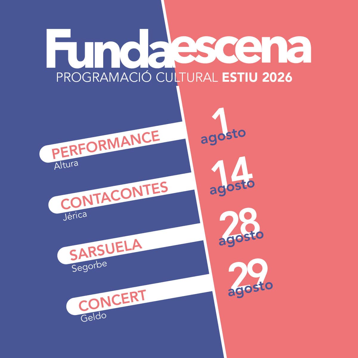 FundaEscena. Cicle cultural en l’Alt Palància i l’Alt Millars